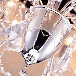 מודרני עכשווי מסורתי קלאסי כפרי תכונת כרום עבור מעצבים בסגנון מיני קריסטל נברשת מתכת