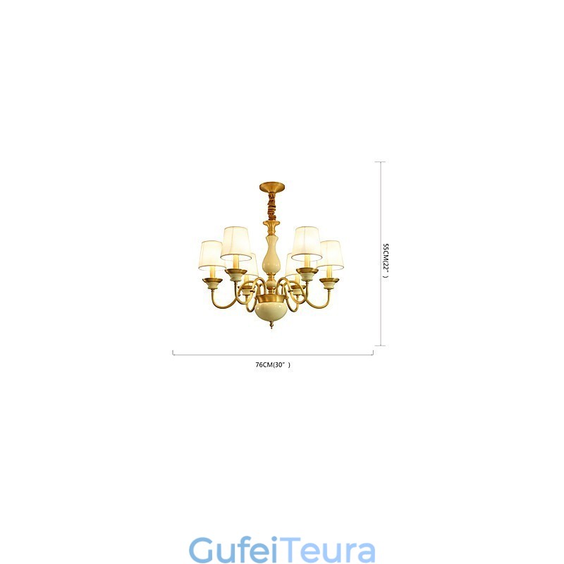 כל נברשת נחושת ירקן דקורטיבית D