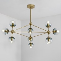 עשר אור פוסט מודרני אירופה סגנון Modo מתכת זכוכית תליון מנורת המבואה לקשט מנורת נברשת תעשייתית