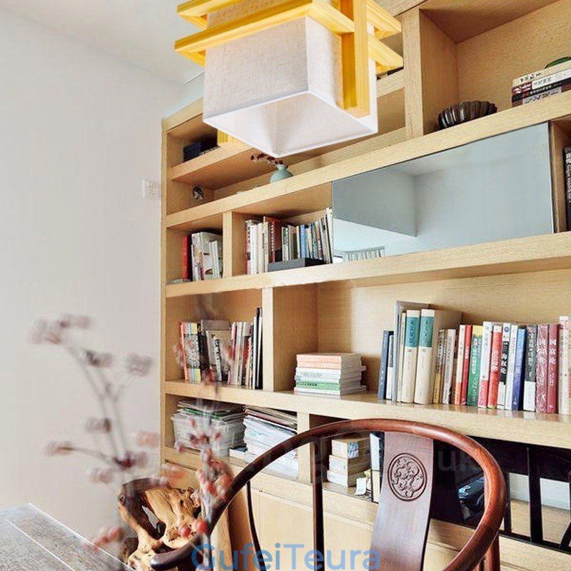 1 עץ בהיר תליון רטרו וינטג' אור עם גוון בד