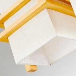 1 עץ בהיר תליון רטרו וינטג' אור עם גוון בד