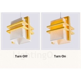 1 עץ בהיר תליון רטרו וינטג' אור עם גוון בד