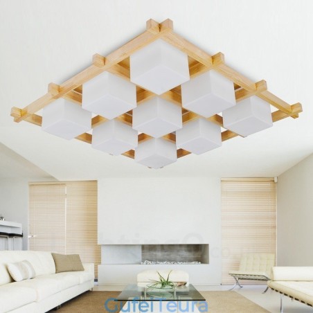 9 אורות מודרניים עכשוויים בסגנון נורדי פלאש הר תקרה עם הצללה זכוכית