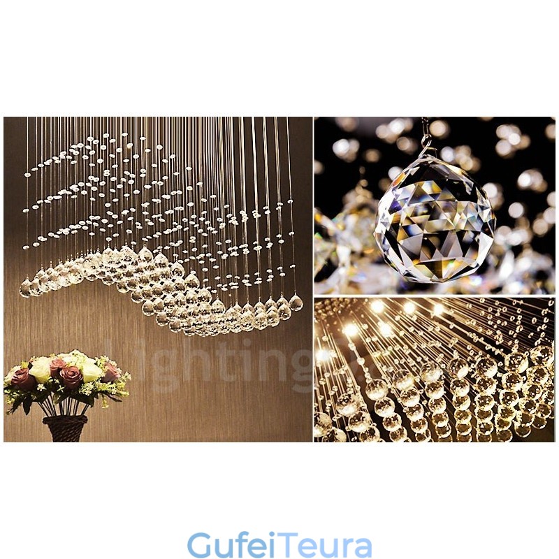 תאורת תליון תקרת קריסטל מודרנית גופי תאורה לנברשת מקורה