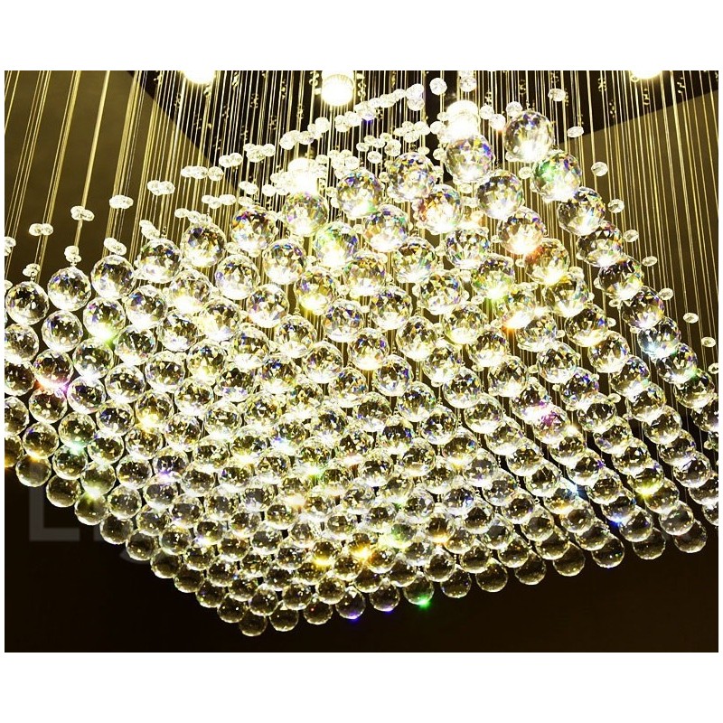 תקרת קריסטל מודרנית מתקן מנורות תאורה נברשת מקורה