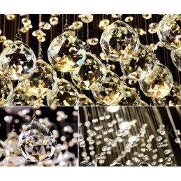 תקרת קריסטל מודרנית מתקן מנורות תאורה נברשת מקורה