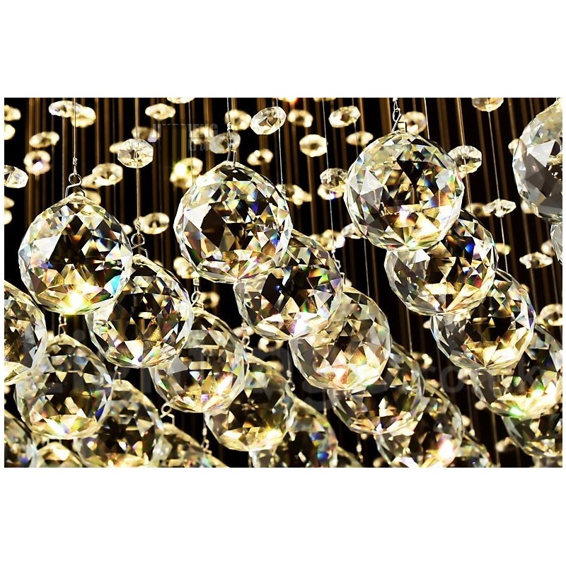 תקרת קריסטל מודרנית מתקן מנורות תאורה נברשת מקורה