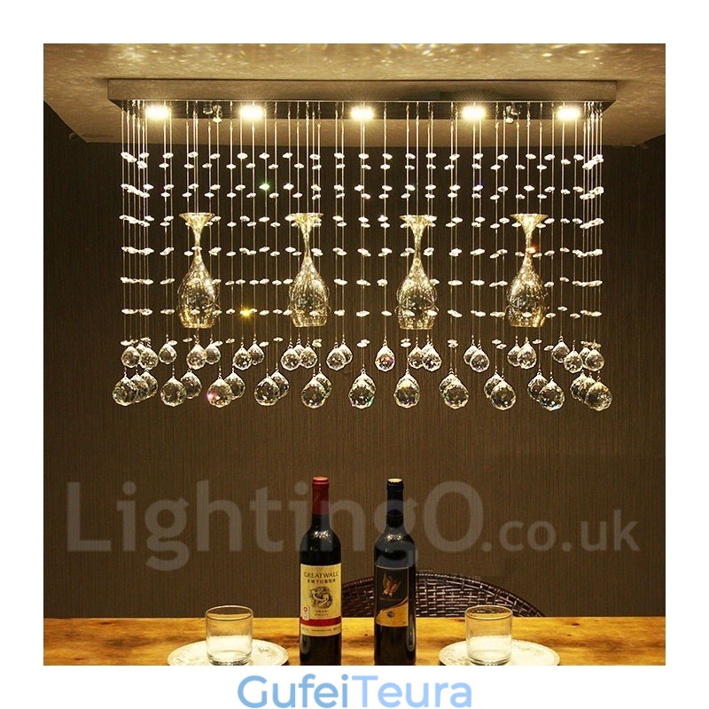 5 אורות מודרני קריסטל תקרת תליון אור מקורה נברשת תאורה מתקן מנורות