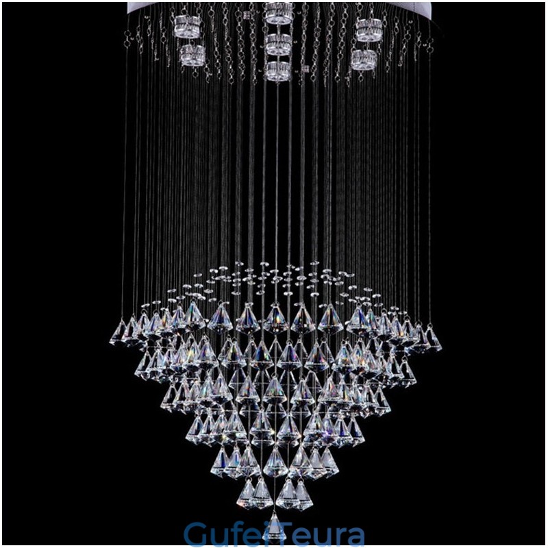 7 אורות מודרני תקרת קריסטל אור תליון מקורה נברשת גופי תאורה מנורות