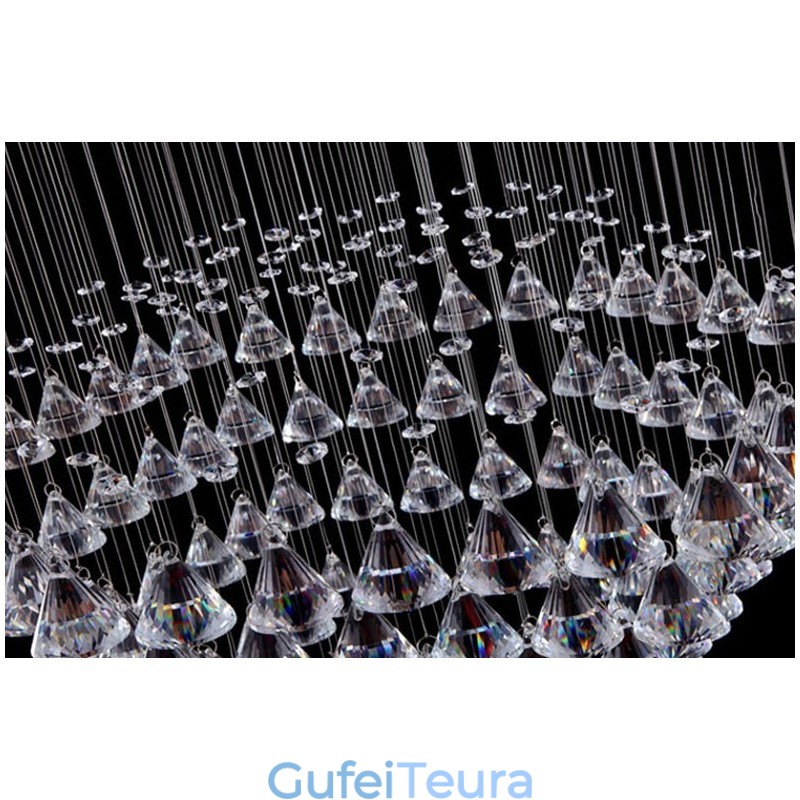 7 אורות מודרני תקרת קריסטל אור תליון מקורה נברשת גופי תאורה מנורות