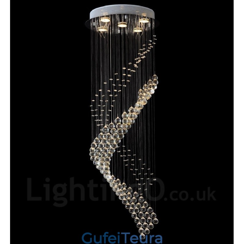 5 אורות מודרני תליון תקרת קריסטל אור נברשת מקורה גופי תאורה מנורות