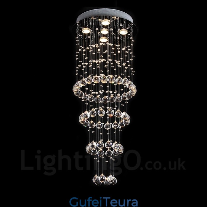 5 אורות מודרני תליון תקרת קריסטל אור נברשת מקורה גופי תאורה מנורות