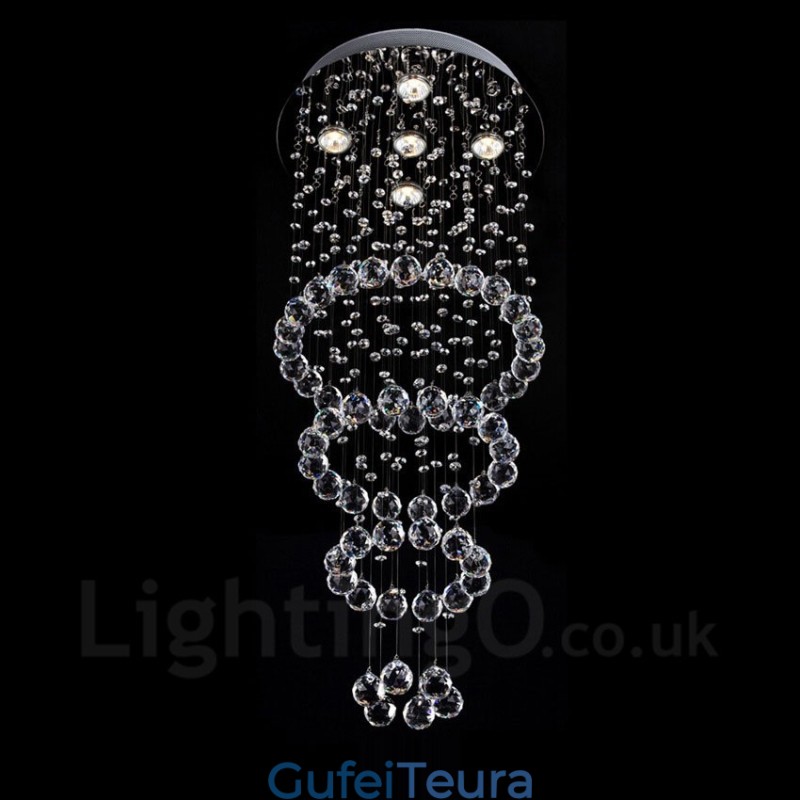 5 אורות מודרני תליון תקרת קריסטל אור נברשת מקורה גופי תאורה מנורות