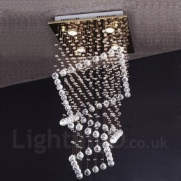 4 אורות מודרני קריסטל תליון אור נברשת מקורה מנורות תאורה גופי