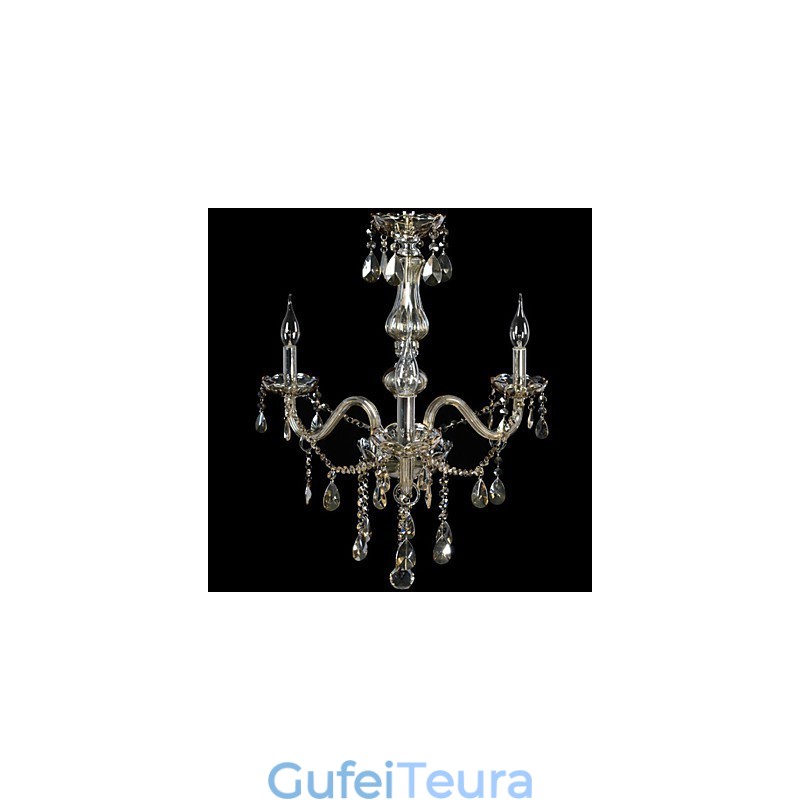 3 אורות נברשת קריסטל יוקרתית קוניאק צבע K9 נברשת קריסטל