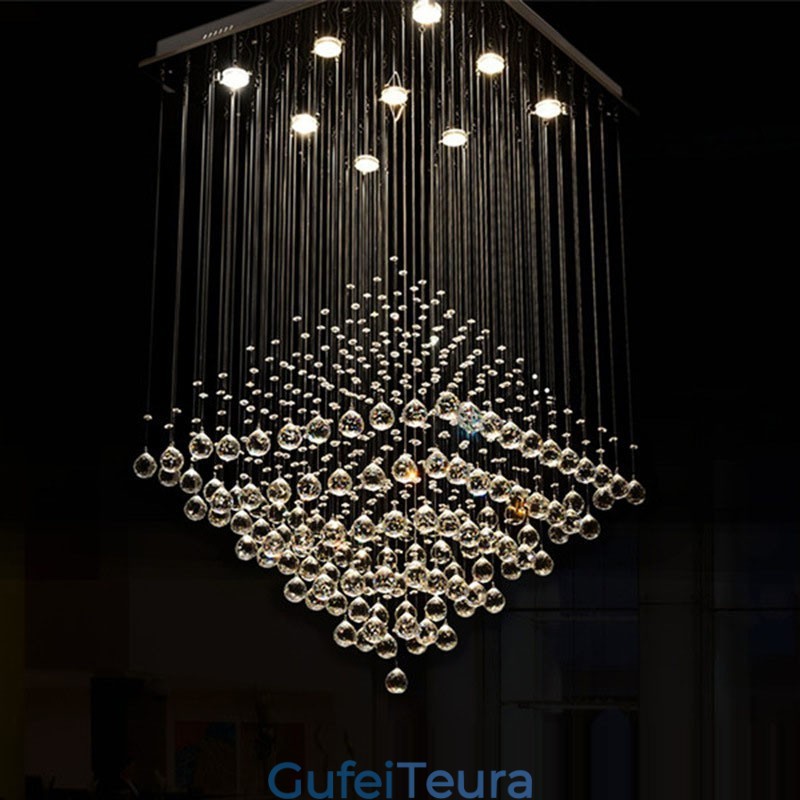 9 אורות מודרני K9 קריסטל תקרת תליון אור נברשת מקורה גופי תאורת מנורות