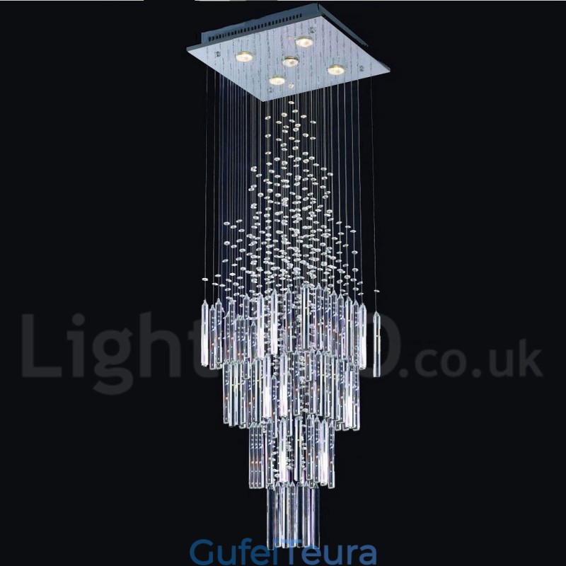 5 אורות מודרני K9 קריסטל תקרת תליון אור נברשת מקורה גופי תאורת מנורות