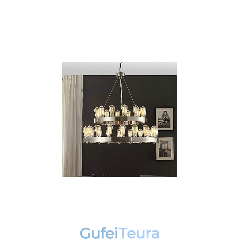 נברשת מתכת כרום בסגנון מיני וינטג'