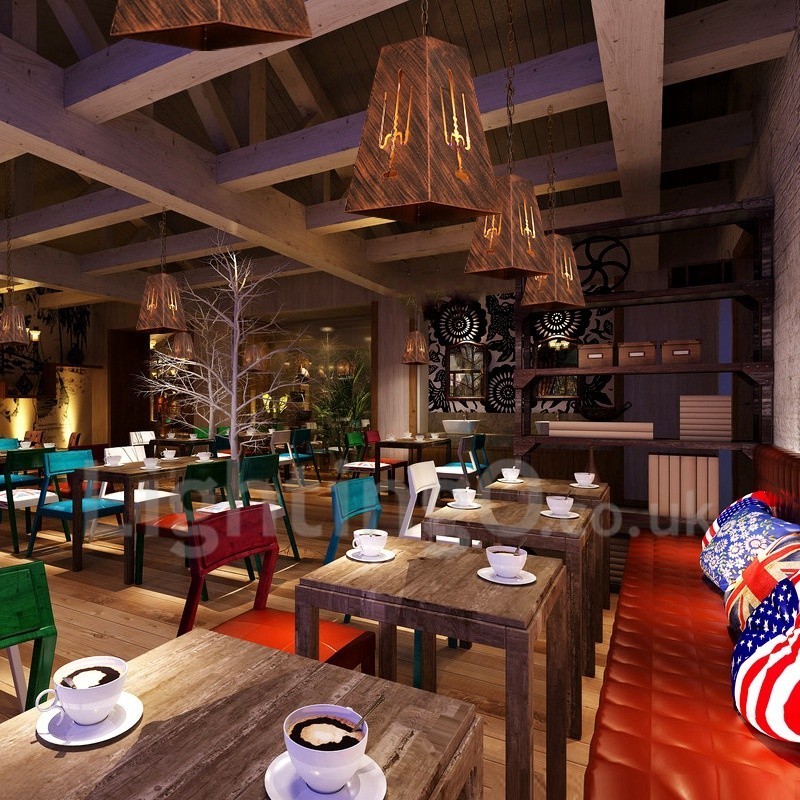 1 אור רטרו וינטג' תליון אור בית קפה מנורת תליון