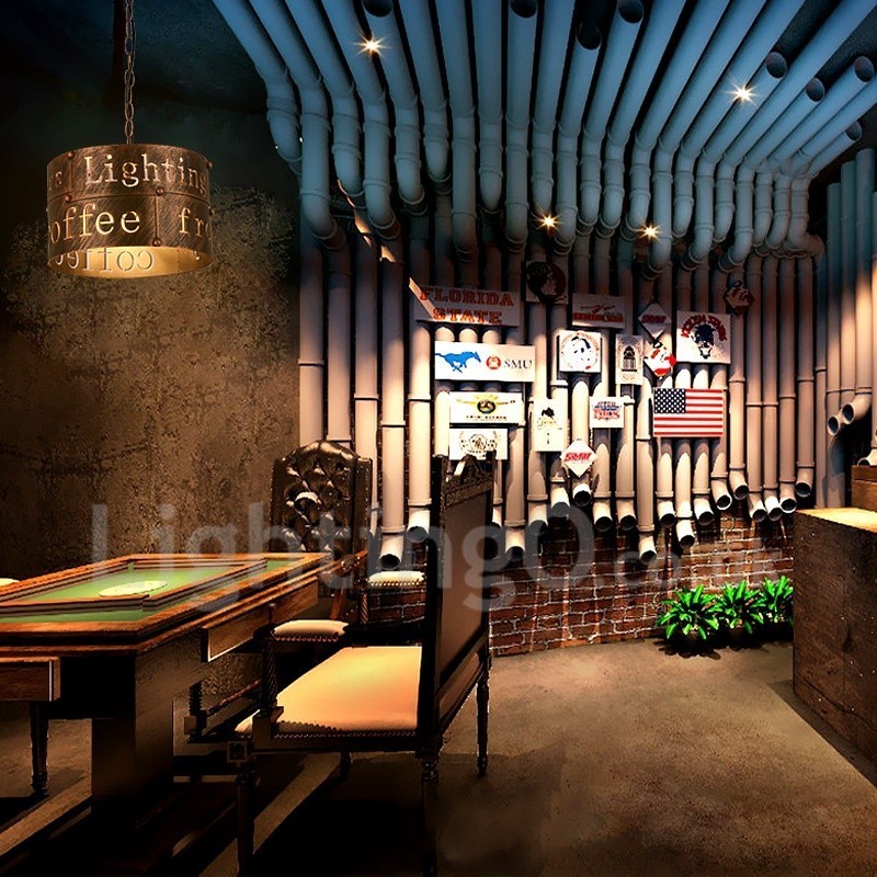 1 אור רטרו וינטג' תליון אור בית קפה מנורת תליון