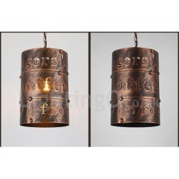 1 אור רטרו וינטג' תליון אור בית קפה מנורת תליון