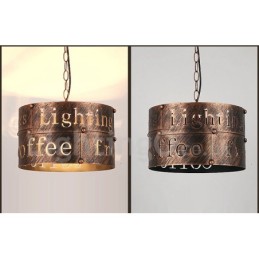 1 אור רטרו וינטג' תליון אור בית קפה מנורת תליון