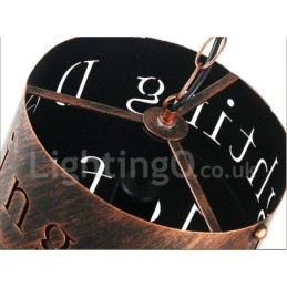 1 אור רטרו וינטג' תליון אור בית קפה מנורת תליון