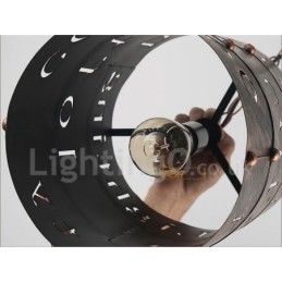 1 אור רטרו וינטג' תליון אור בית קפה מנורת תליון