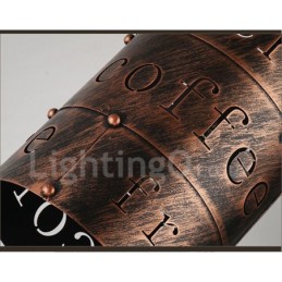 1 אור רטרו וינטג' תליון אור בית קפה מנורת תליון