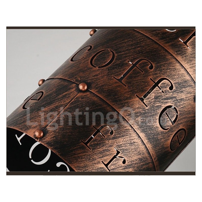 1 אור רטרו וינטג' תליון אור בית קפה מנורת תליון