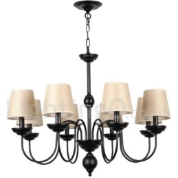 נברשת 8 אור כפרי רטרו עכשווי בסגנון נר