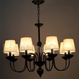 נברשת 8 אור כפרי רטרו עכשווי בסגנון נר