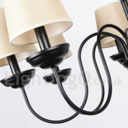 נברשת 8 אור כפרי רטרו עכשווי בסגנון נר