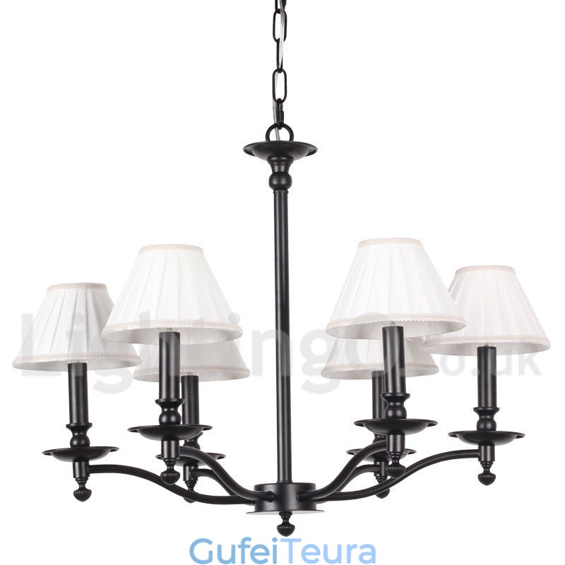 נברשת 6 אור רטרו כפרי בסגנון נר