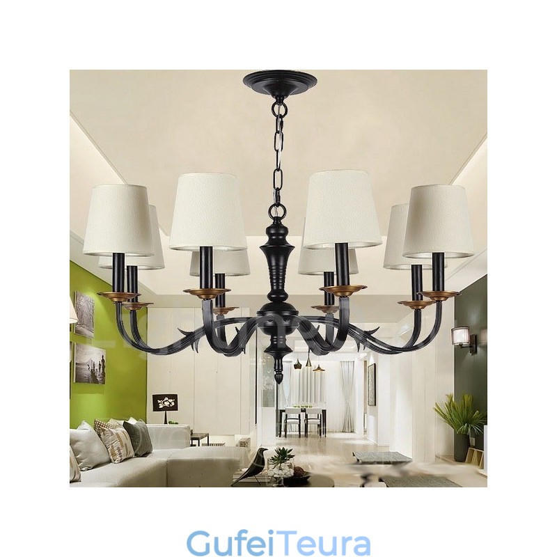 נברשת 8 אור רטרו בסגנון נר