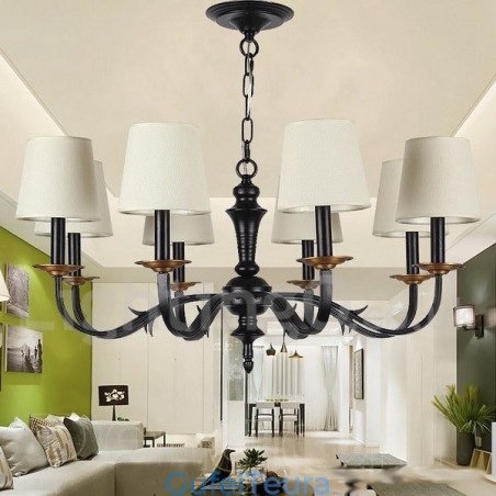 נברשת 8 אור רטרו בסגנון נר