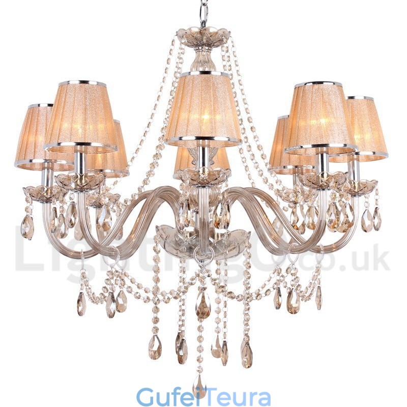 נברשת בסגנון נר קריסטל 8 אור K9