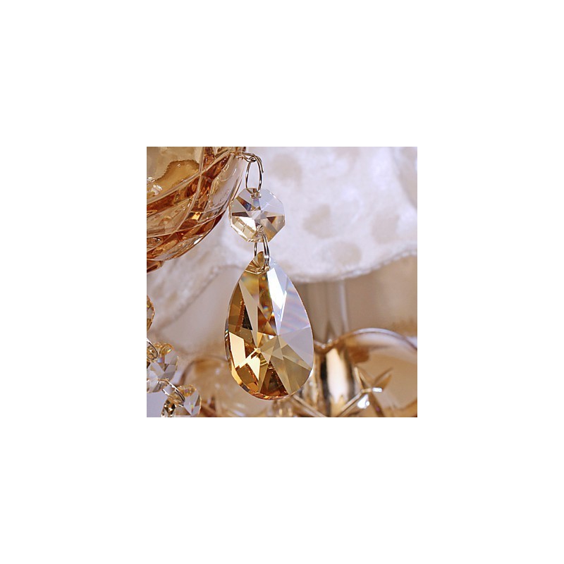 נברשת יוקרה בסגנון אירופאי 6 אור עם קריסטל K9