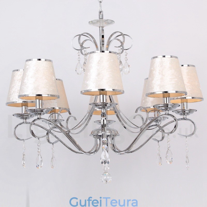 8 נברשת עכשווית K9 קריסטל בסגנון נר