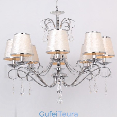 8 נברשת עכשווית K9 קריסטל בסגנון נר