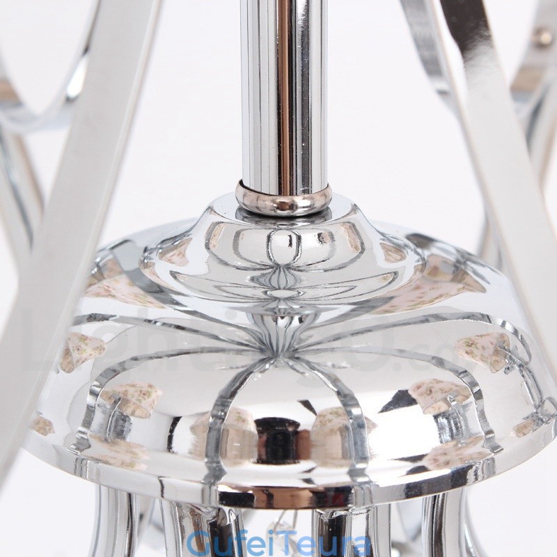 8 נברשת עכשווית K9 קריסטל בסגנון נר