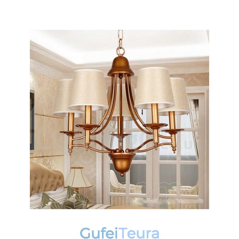 5 אור כפרי רטרו בסגנון ים תיכוני נברשת בסגנון נר