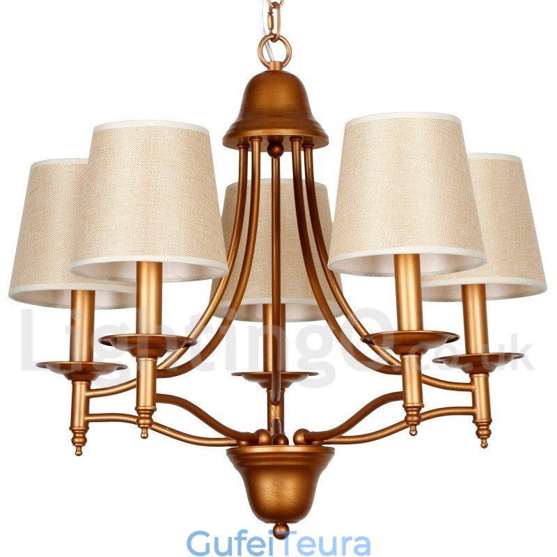 5 אור כפרי רטרו בסגנון ים תיכוני נברשת בסגנון נר