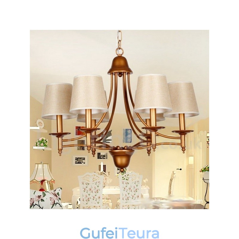 6 אור כפרי רטרו בסגנון ים תיכוני נברשת בסגנון נר