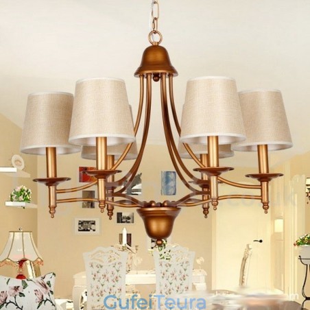 6 אור כפרי רטרו בסגנון ים תיכוני נברשת בסגנון נר