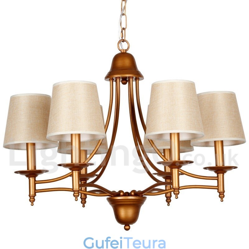 6 אור כפרי רטרו בסגנון ים תיכוני נברשת בסגנון נר