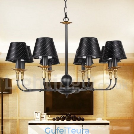 נברשת 8 אור רטרו כפרי בסגנון נר