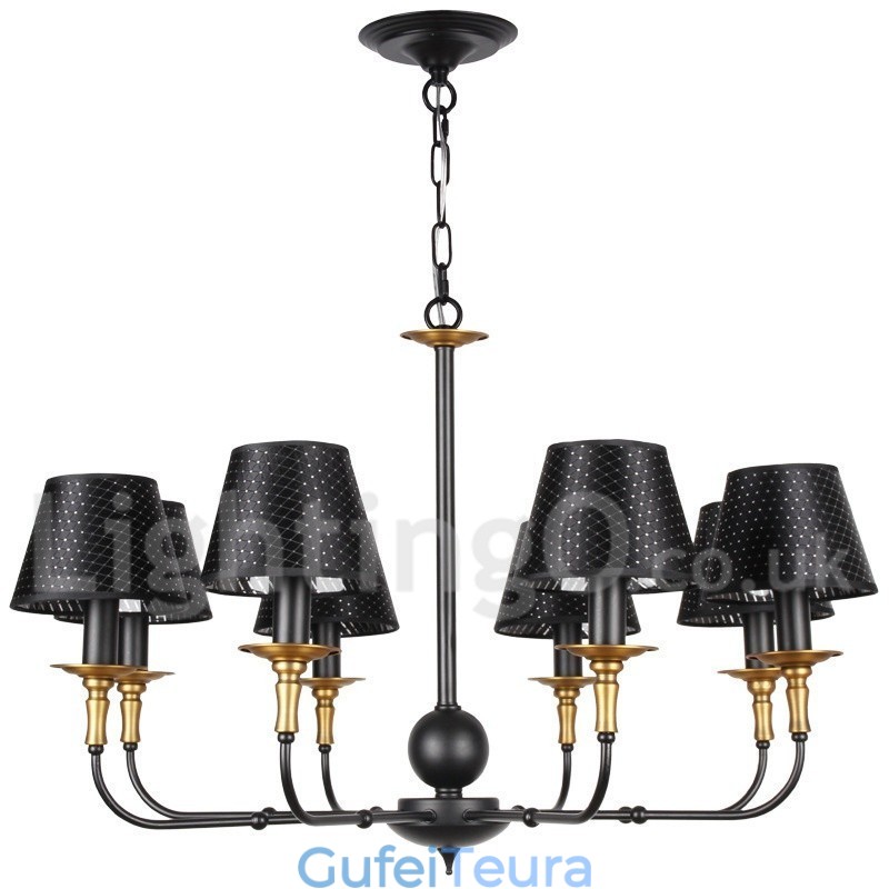 נברשת 8 אור רטרו כפרי בסגנון נר