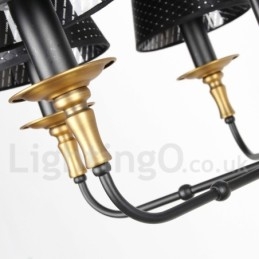 נברשת 8 אור רטרו כפרי בסגנון נר