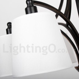 נברשת 6 אור כפרי רטרו עכשווי בסגנון נר